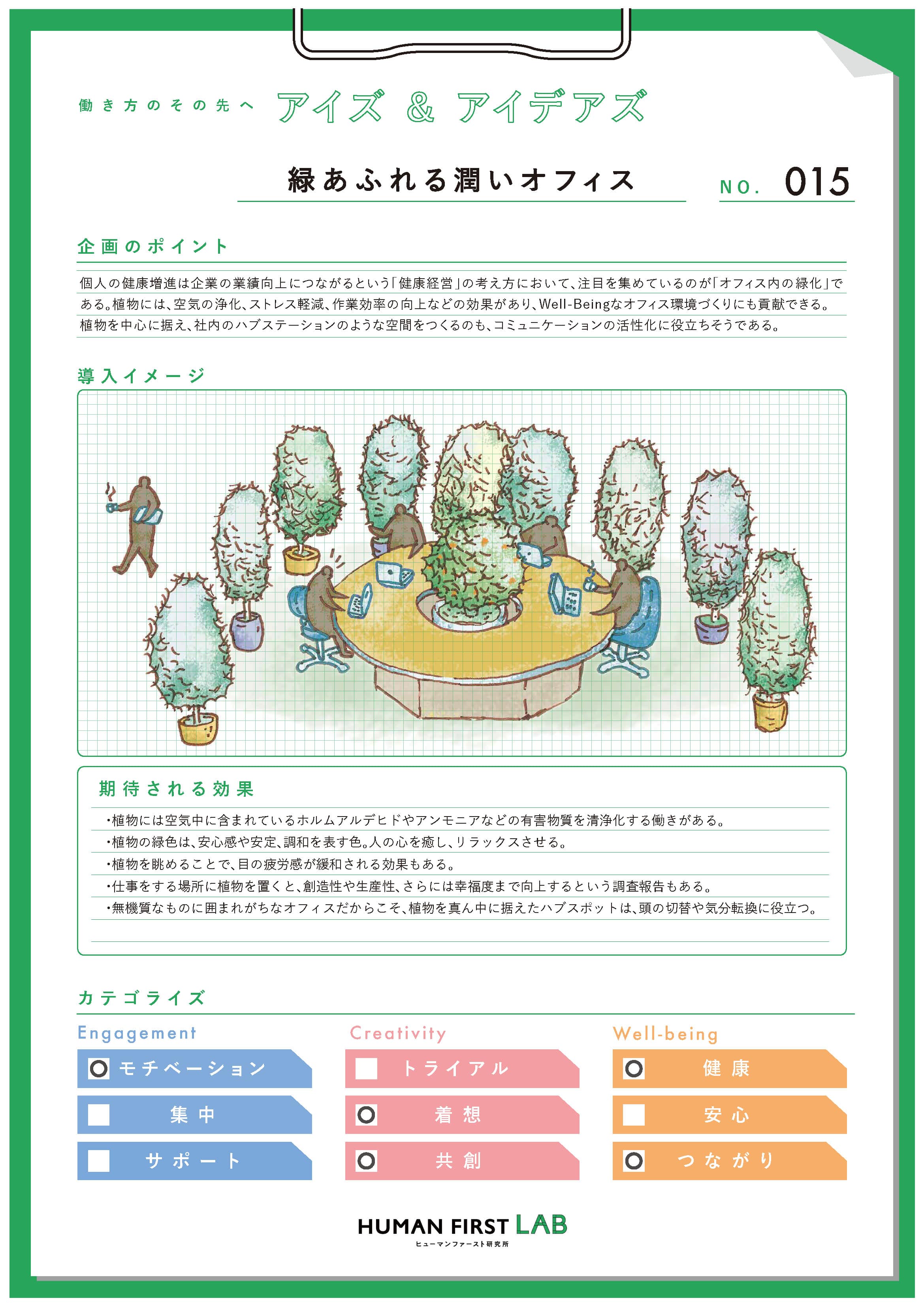 緑あふれる潤いオフィス