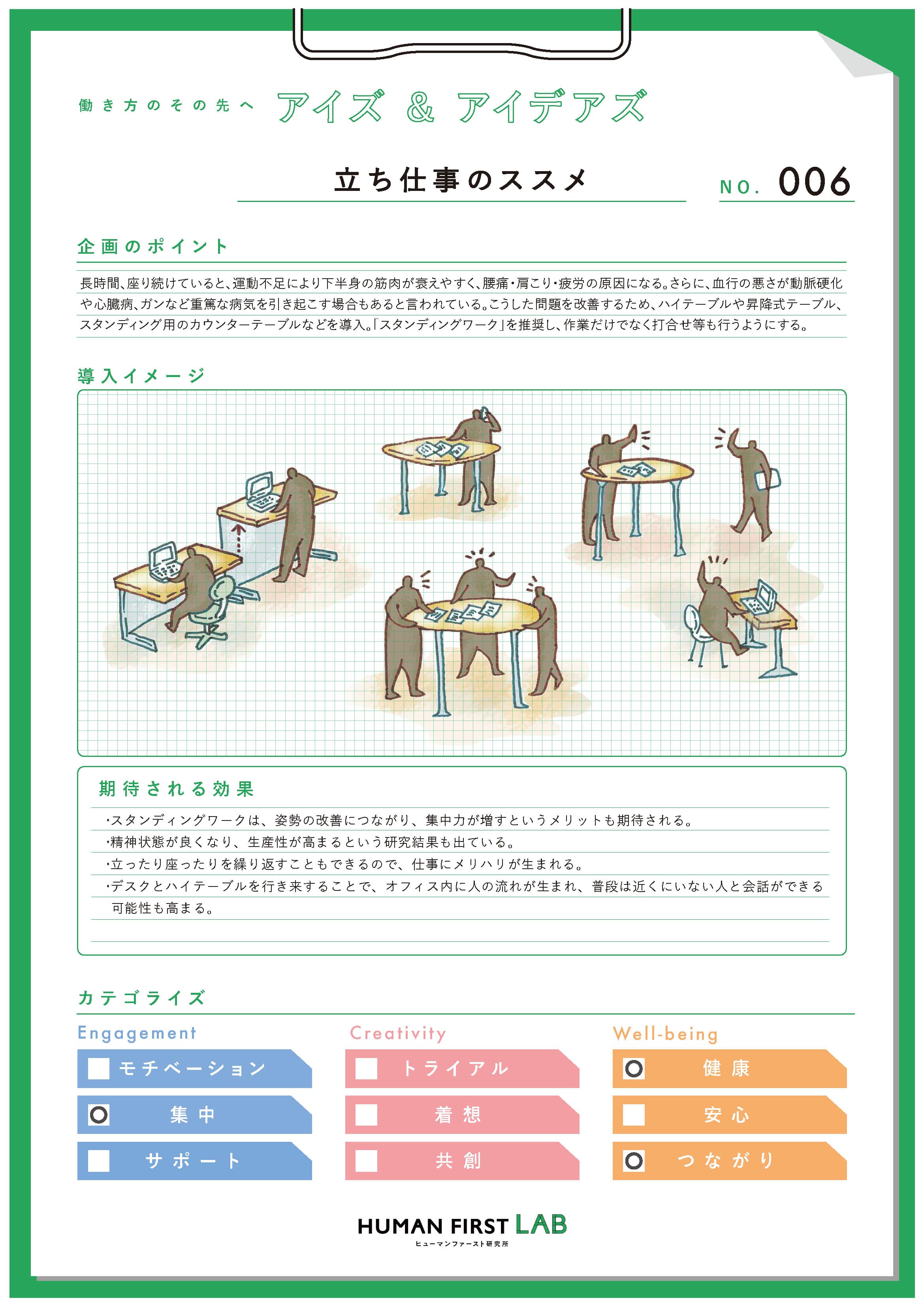 立ち仕事のススメ