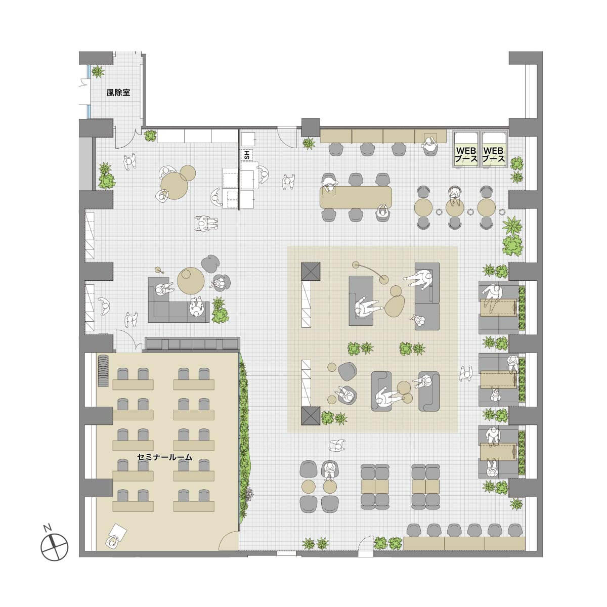 ラウンジ  平面図